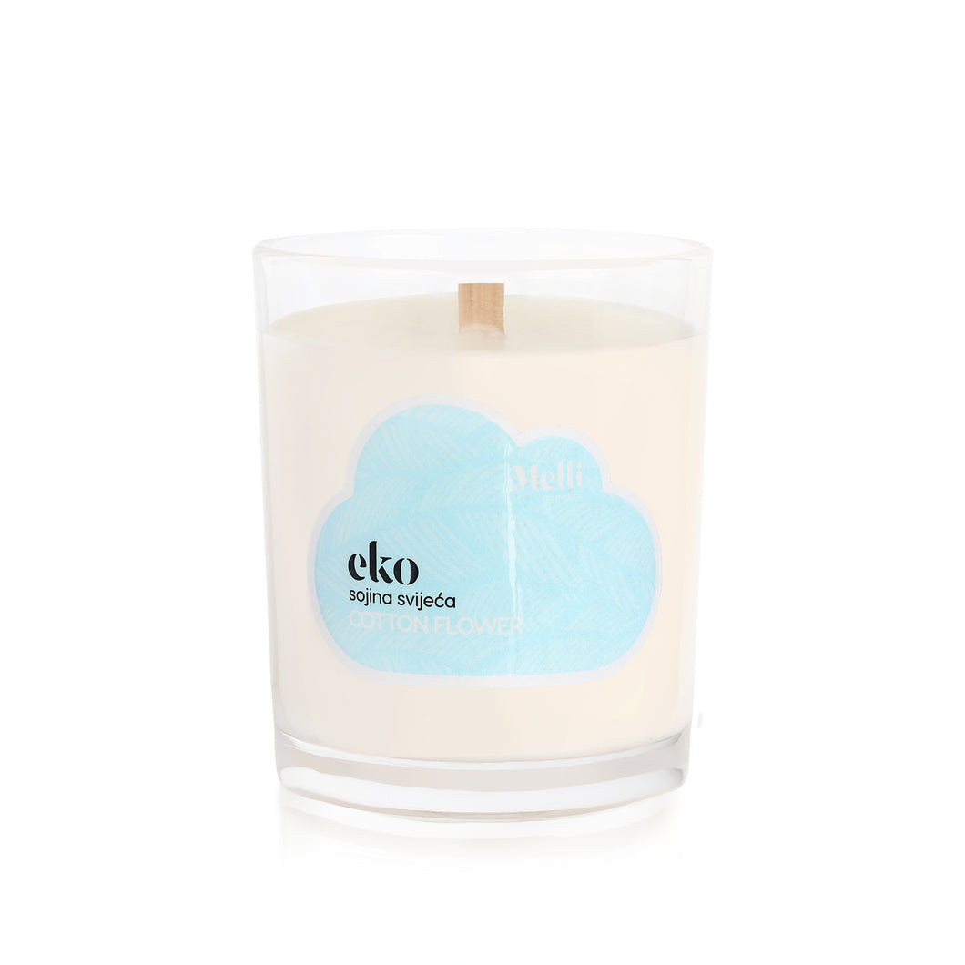 Eco soy candle Cotton Flower